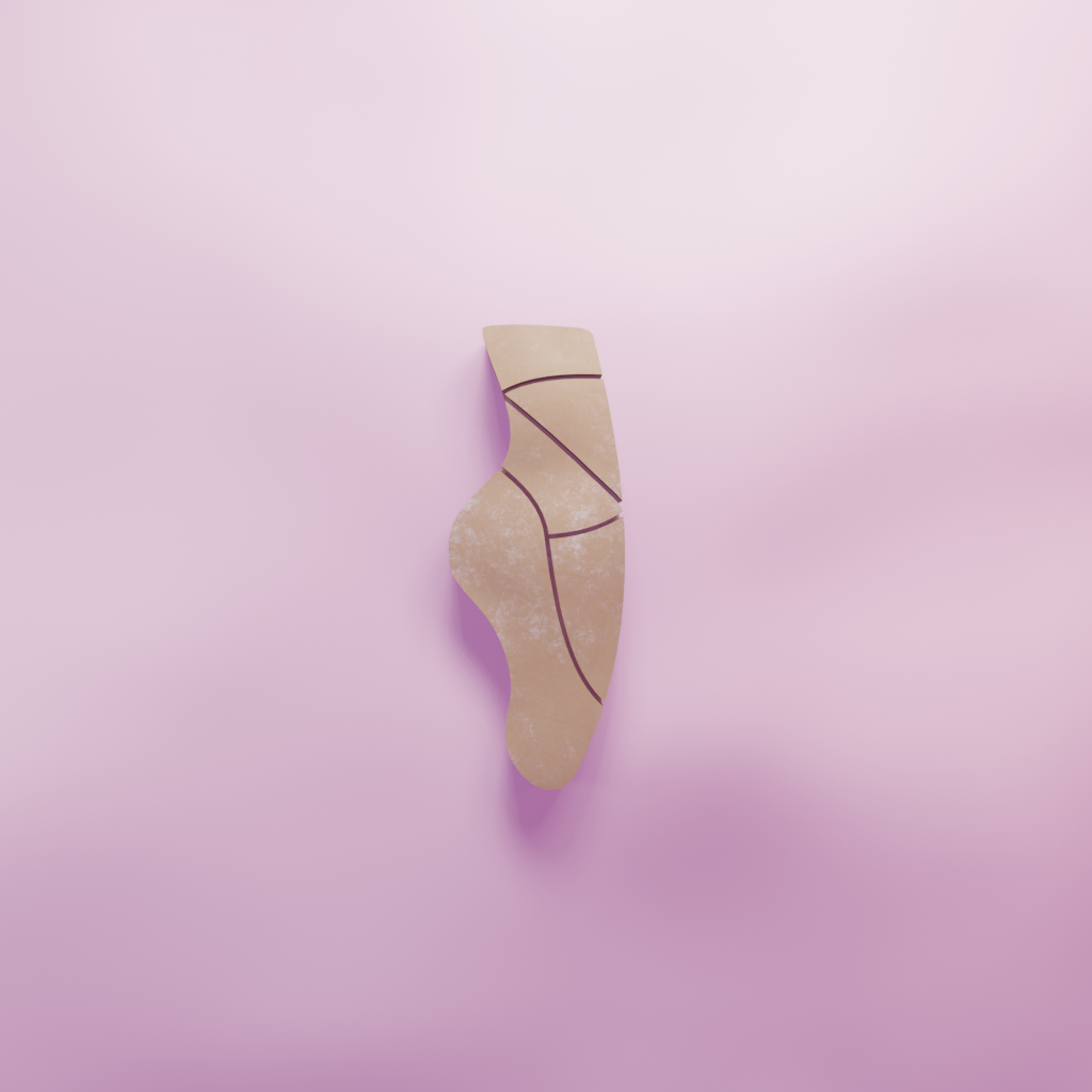 Ballet Shoe Detail Cookie Cutter Biscuit dough baking sugar cookie gingerbread