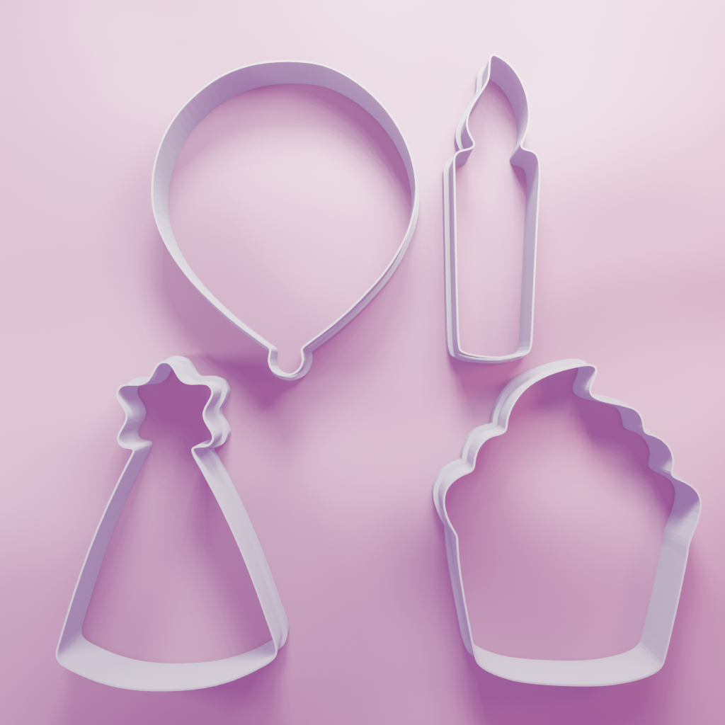 Birthday Pack – Cookie Cutters Biscuit dough baking sugar cookie gingerbread