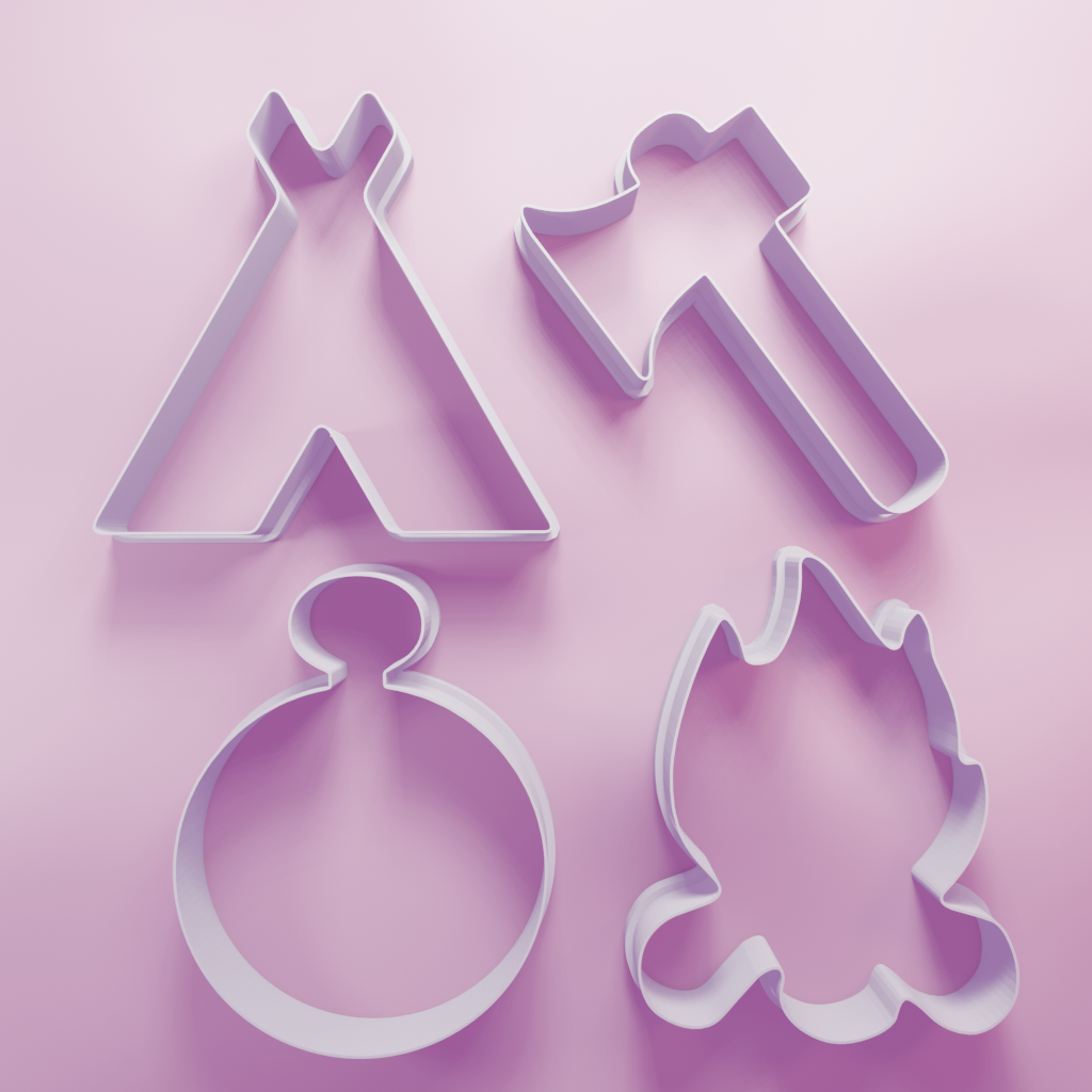 Camping Pack – Cookie Cutters 2 Biscuit dough baking sugar cookie gingerbread
