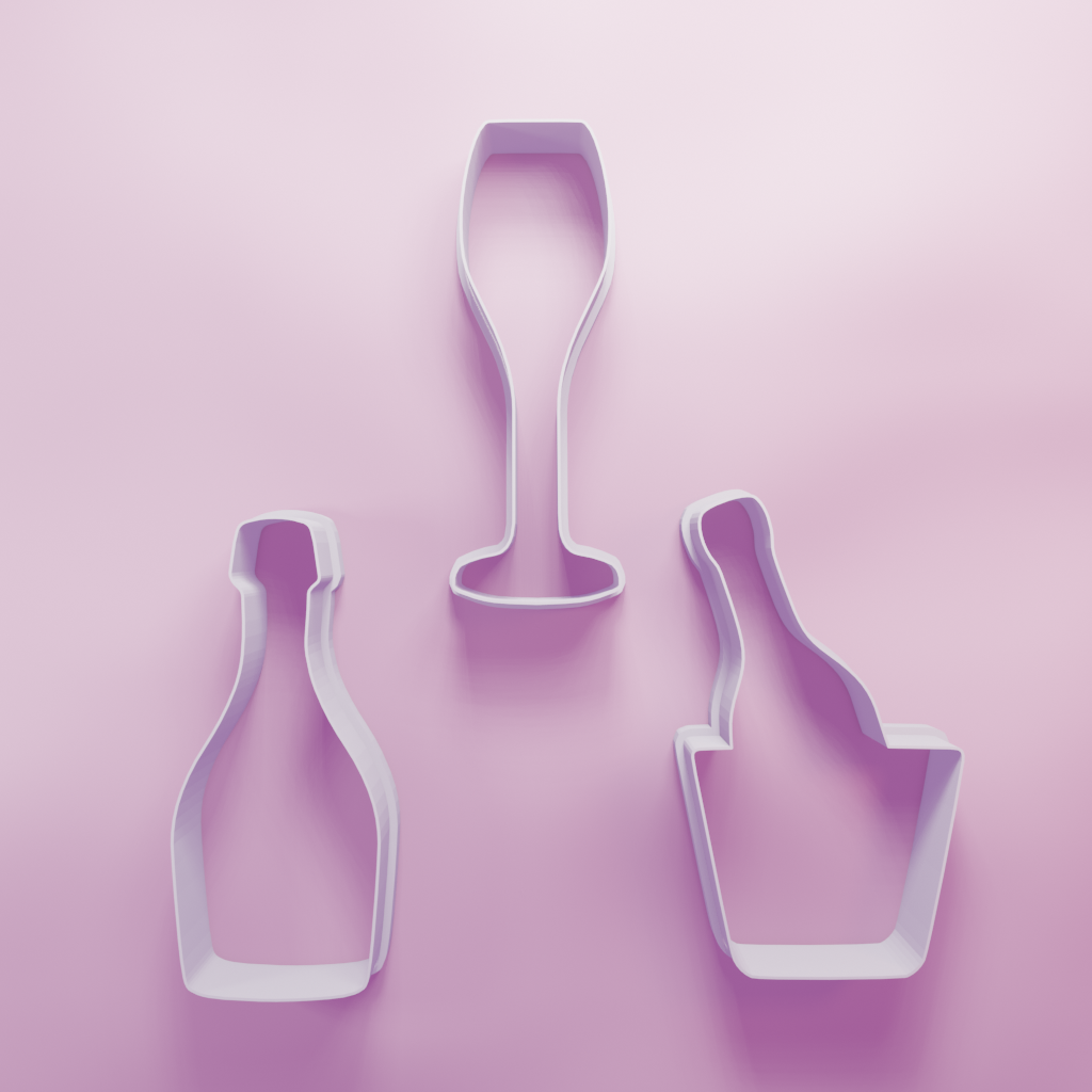 Champagne Pack – Cookie Cutters Biscuit dough baking sugar cookie gingerbread
