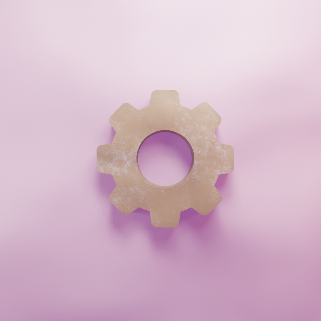 Cog Cookie Cutter Biscuit dough baking sugar cookie gingerbread
