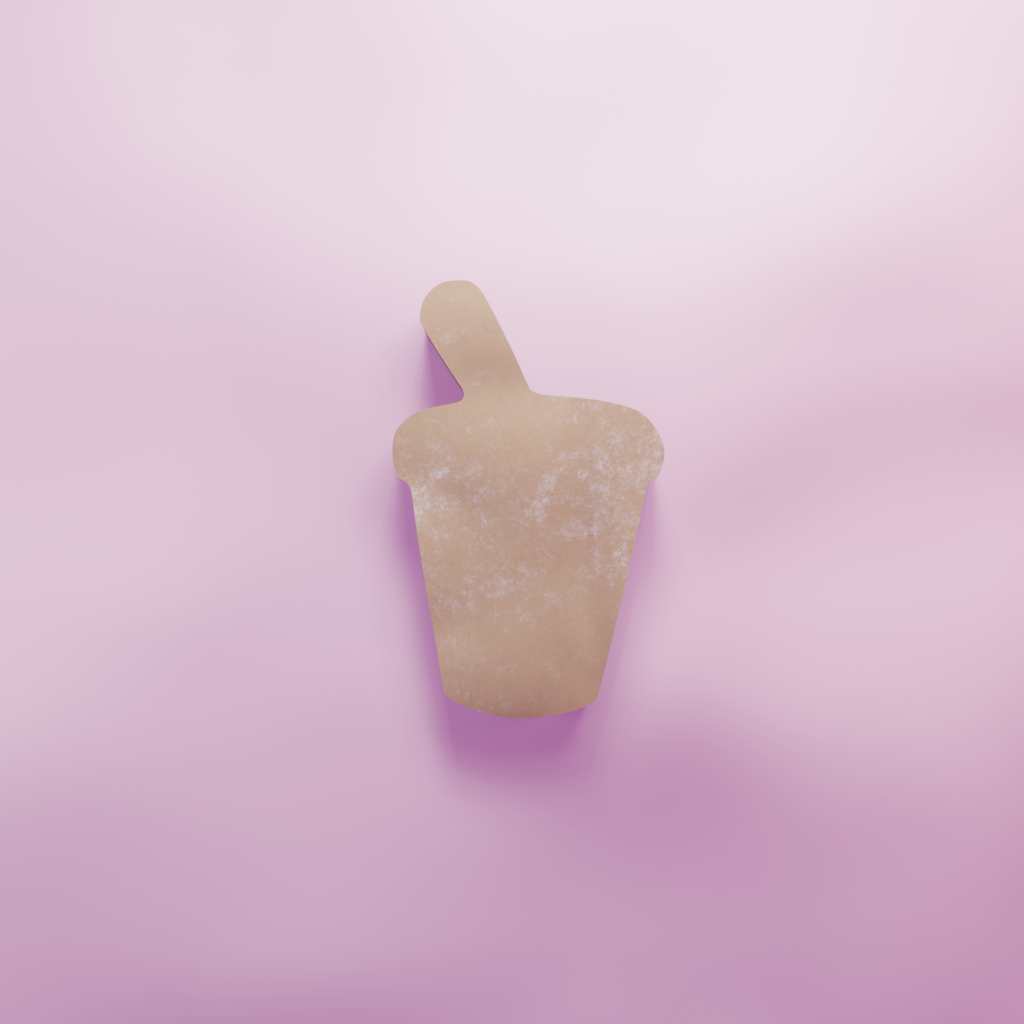 Cup with straw Cookie Cutter Biscuit dough baking sugar cookie gingerbread