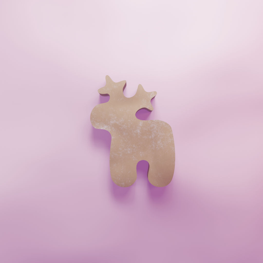 Cute Reindeer Cookie Cutter Biscuit dough baking sugar cookie gingerbread