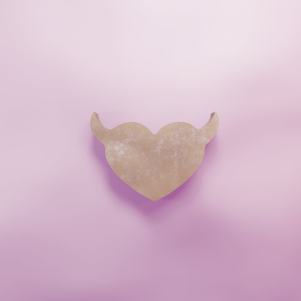 Devil Heart Cookie Cutter Biscuit dough baking sugar cookie gingerbread