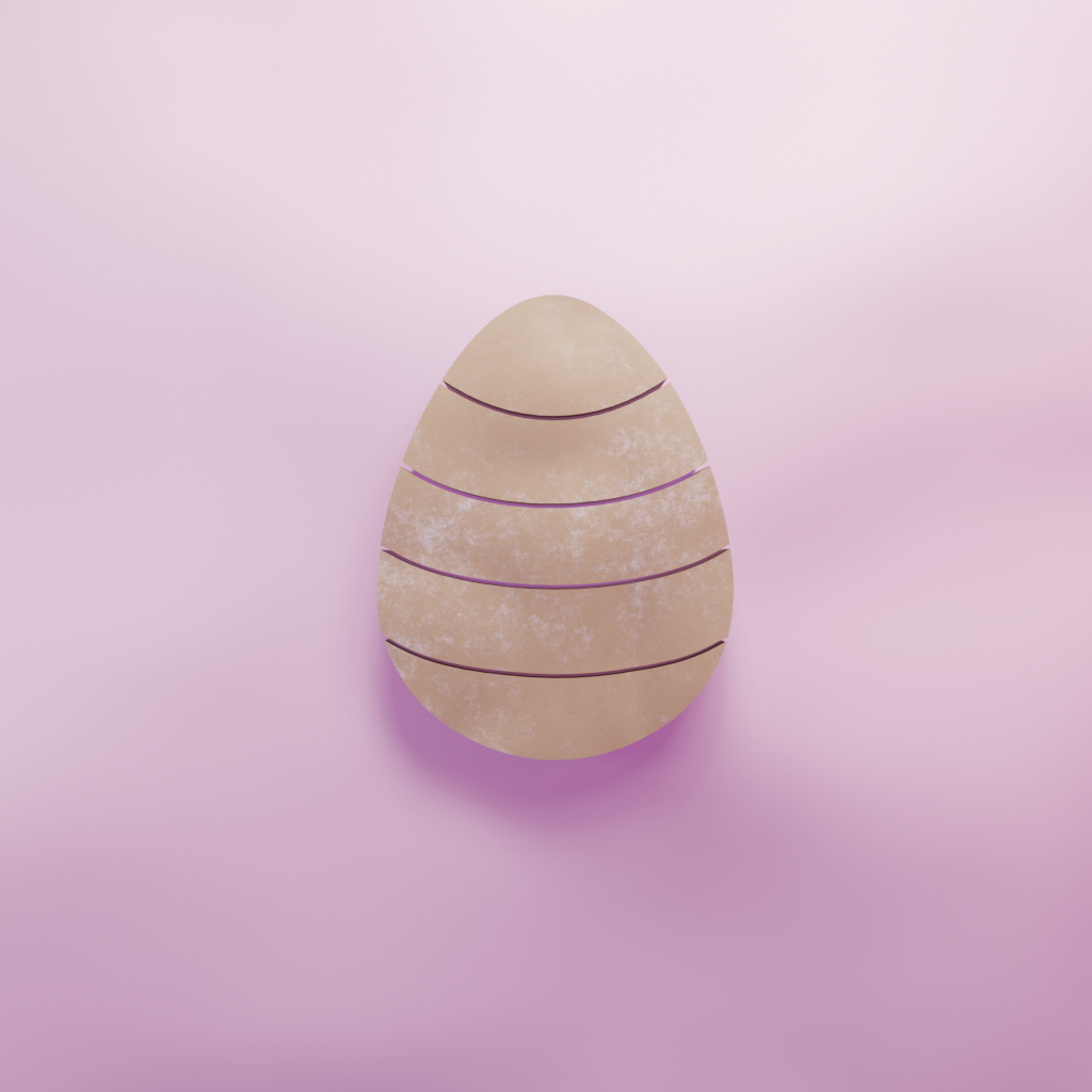 Easter Egg Stripes Cookie Cutter Biscuit dough baking sugar cookie gingerbread