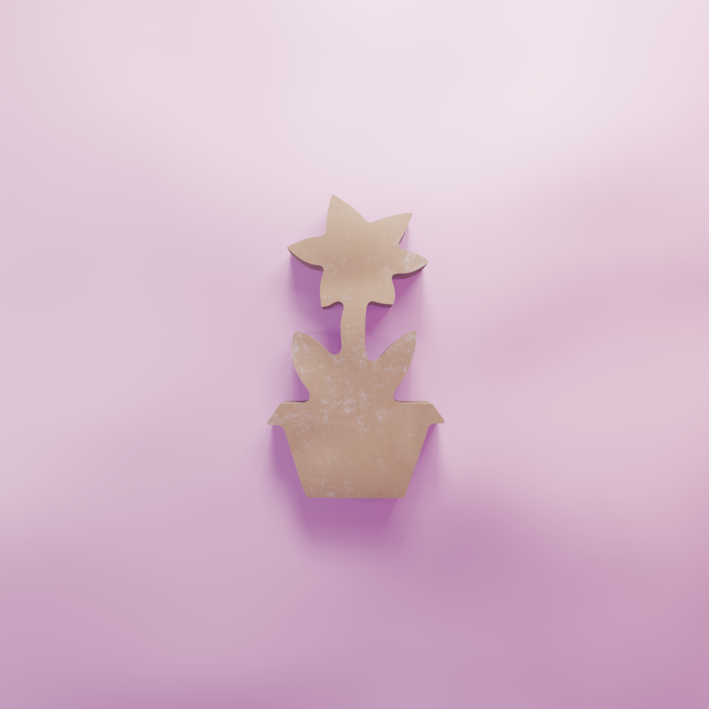 Flower in pot Cookie Cutter Biscuit dough baking sugar cookie gingerbread