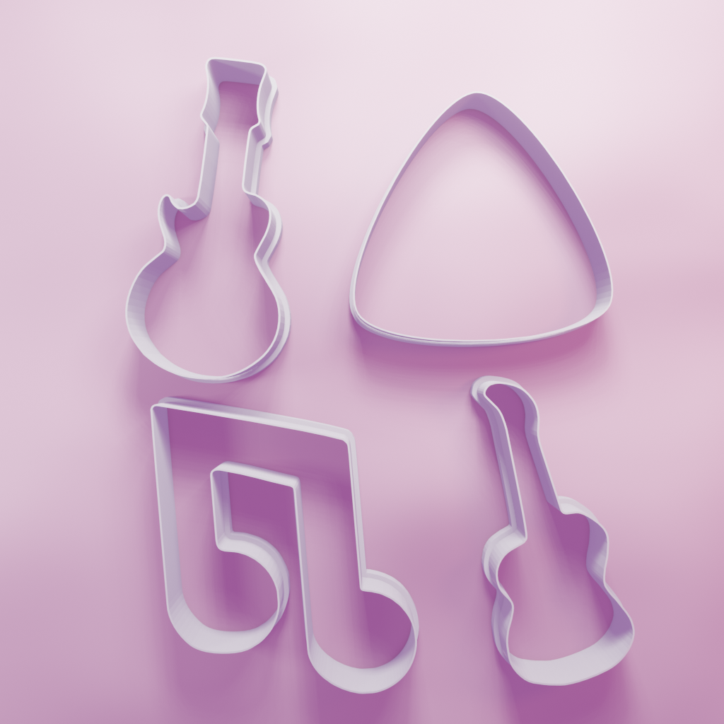 Guitar Pack – Cookie Cutters Biscuit dough baking sugar cookie gingerbread