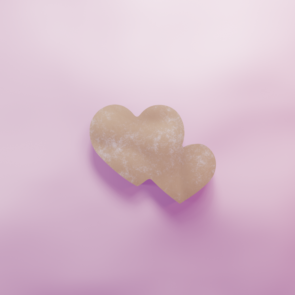 Hearts Two Cookie Cutter Biscuit dough baking sugar cookie gingerbread
