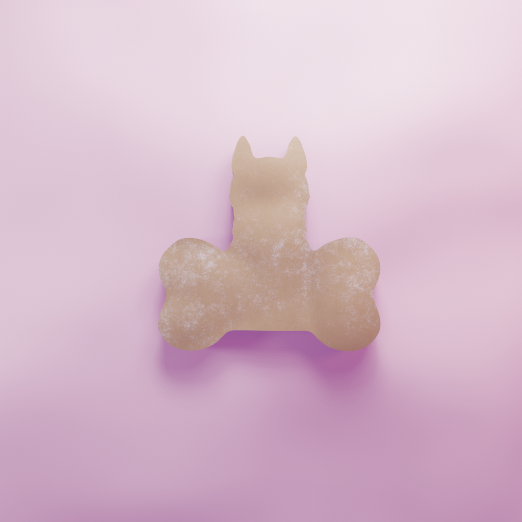Husky with Bone Cookie Cutter Biscuit dough baking sugar cookie gingerbread