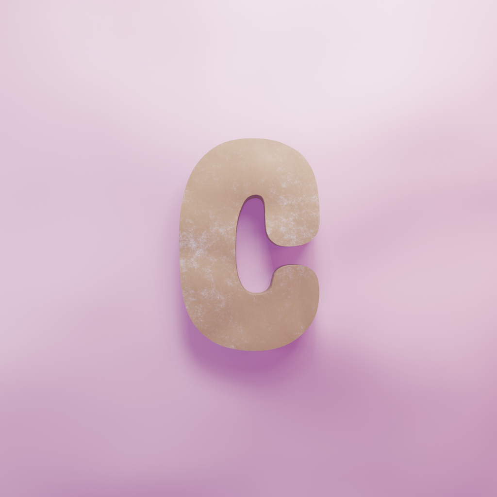 Letter C Cookie Cutter Biscuit dough baking sugar cookie gingerbread