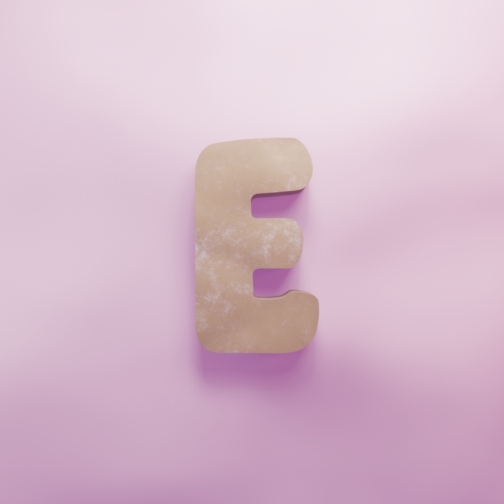 Letter E Cookie Cutter Biscuit dough baking sugar cookie gingerbread