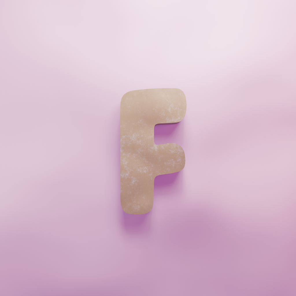 Letter F Cookie Cutter Biscuit dough baking sugar cookie gingerbread