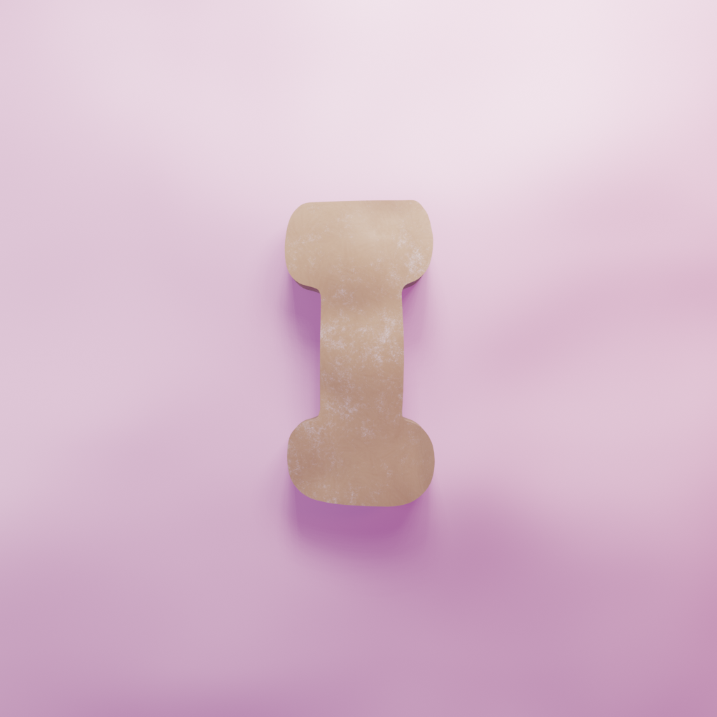 Letter I Cookie Cutter Biscuit dough baking sugar cookie gingerbread