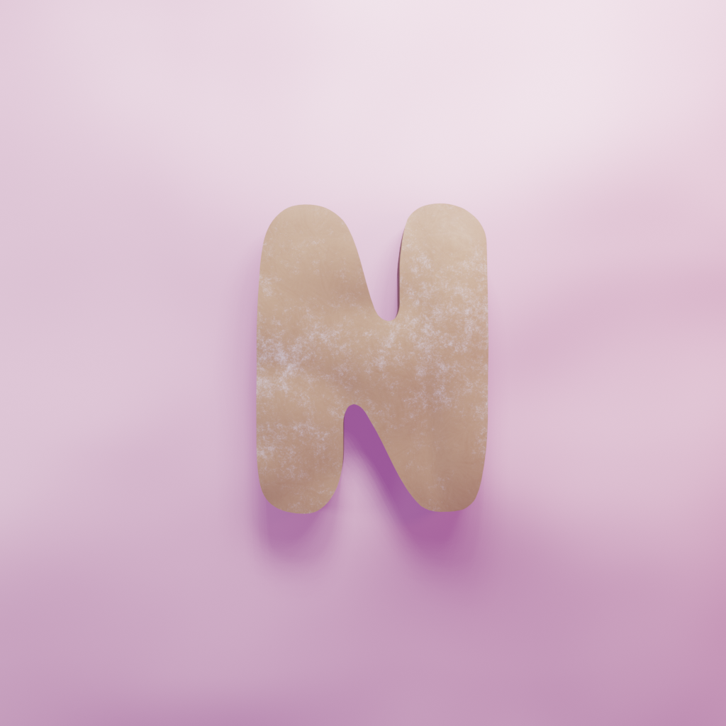 Letter N Cookie Cutter Biscuit dough baking sugar cookie gingerbread