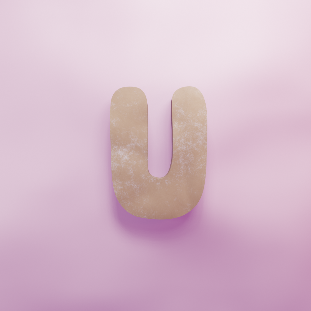 Letter U Cookie Cutter Biscuit dough baking sugar cookie gingerbread