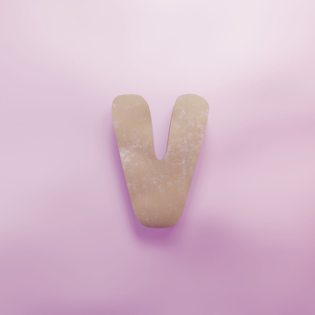 Letter V Cookie Cutter Biscuit dough baking sugar cookie gingerbread