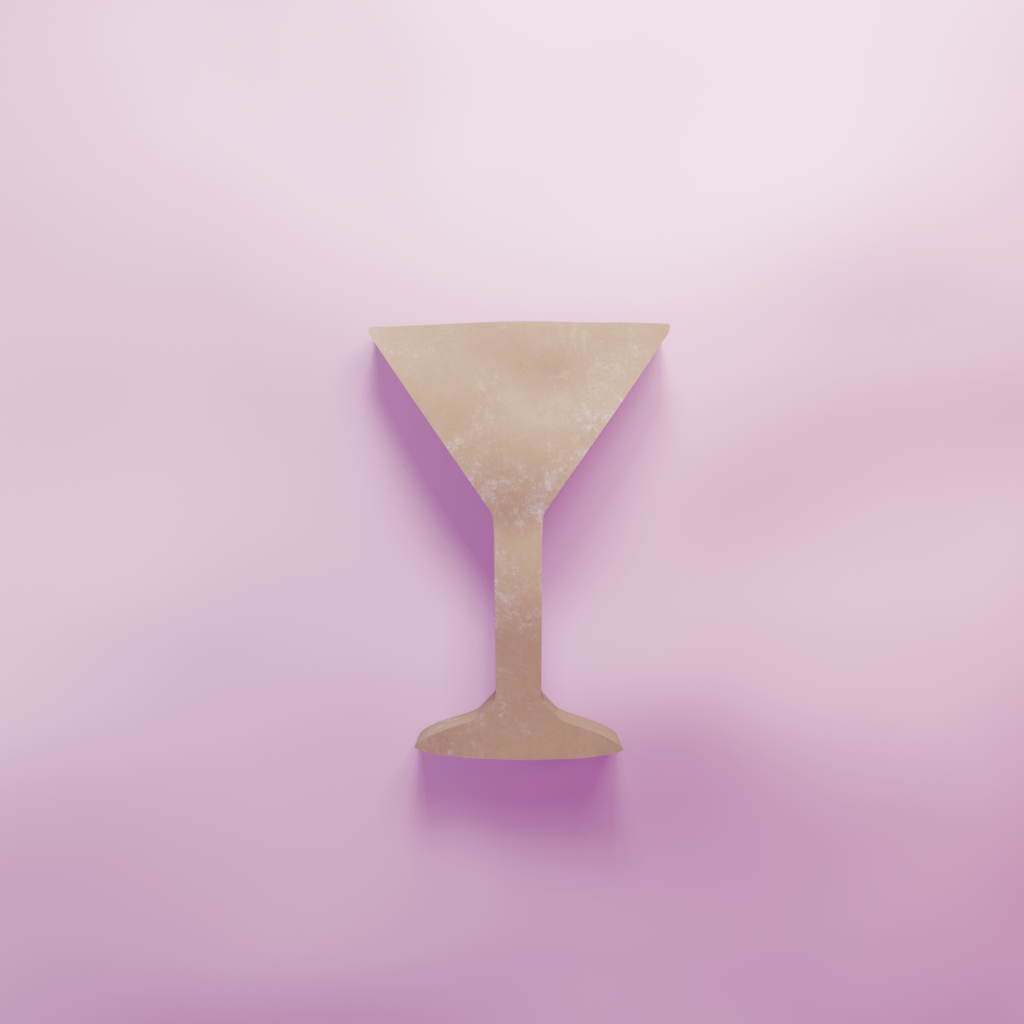 Martini Glass Cookie Cutter Biscuit dough baking sugar cookie gingerbread