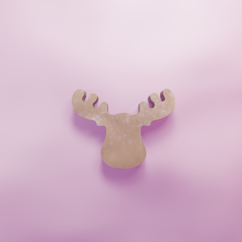 Moose Head simple Cookie Cutter Biscuit dough baking sugar cookie gingerbread
