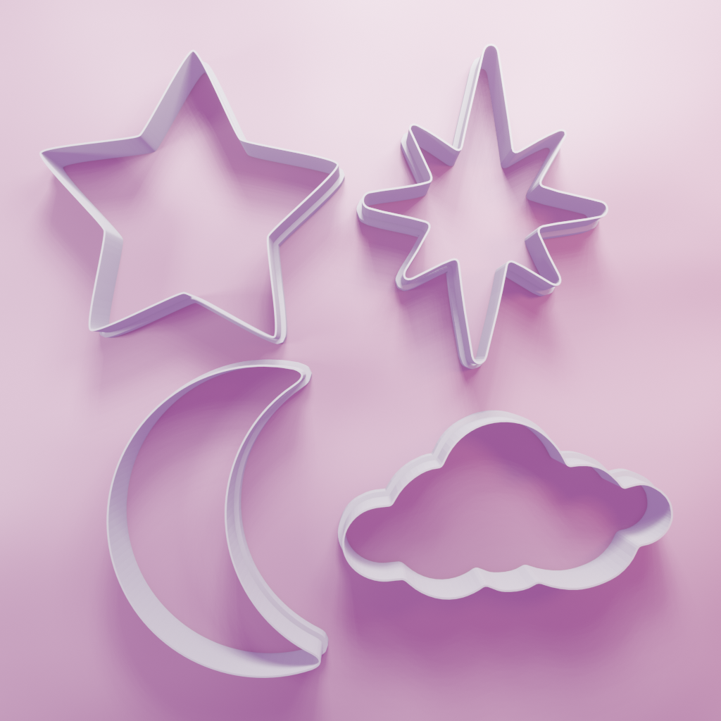 Night Sky Pack – Cookie Cutters Biscuit dough baking sugar cookie gingerbread