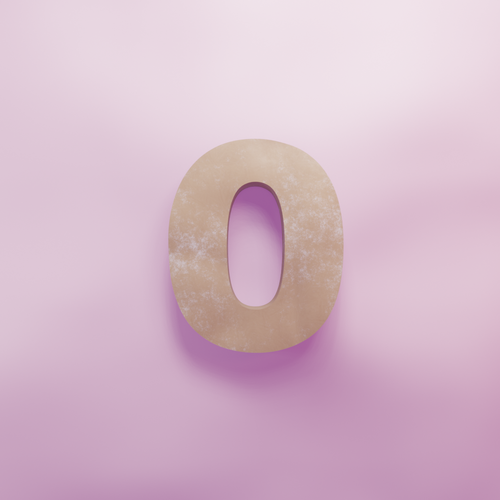 Number 0 Cookie Cutter Biscuit dough baking sugar cookie gingerbread