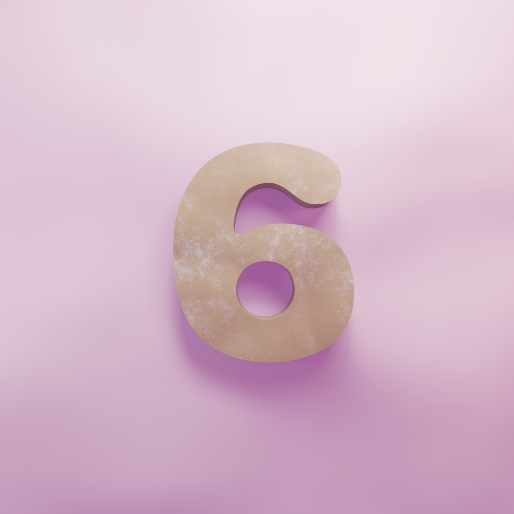 Number 6 Cookie Cutter Biscuit dough baking sugar cookie gingerbread