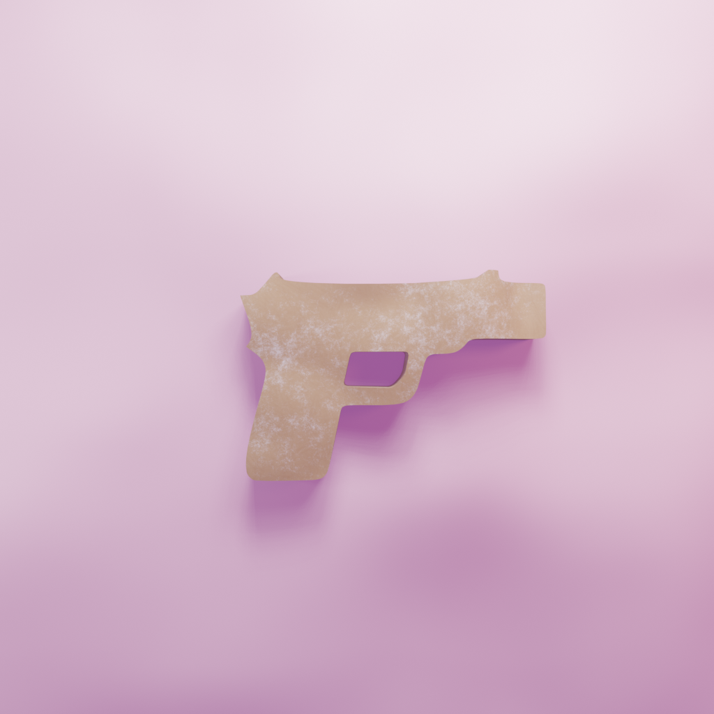 Police Gun Cookie Cutter Biscuit dough baking sugar cookie gingerbread