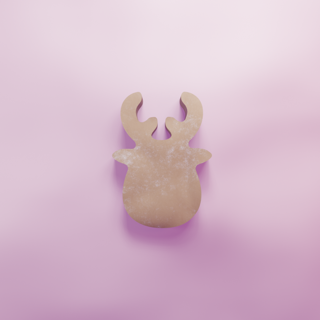 Reindeer Head Cookie Cutter Biscuit dough baking sugar cookie gingerbread