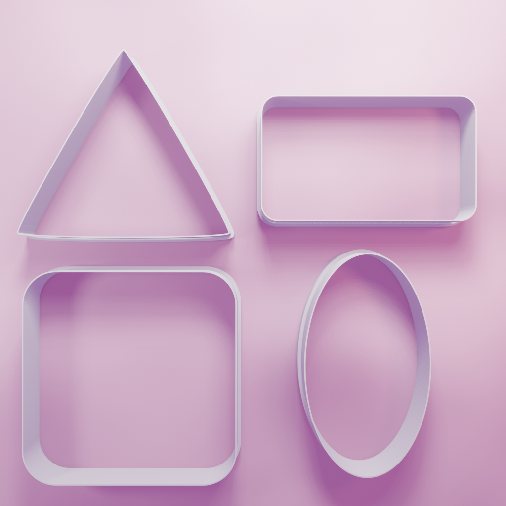 Rounded Shapes Pack – Cookie Cutters Biscuit dough baking sugar cookie gingerbread