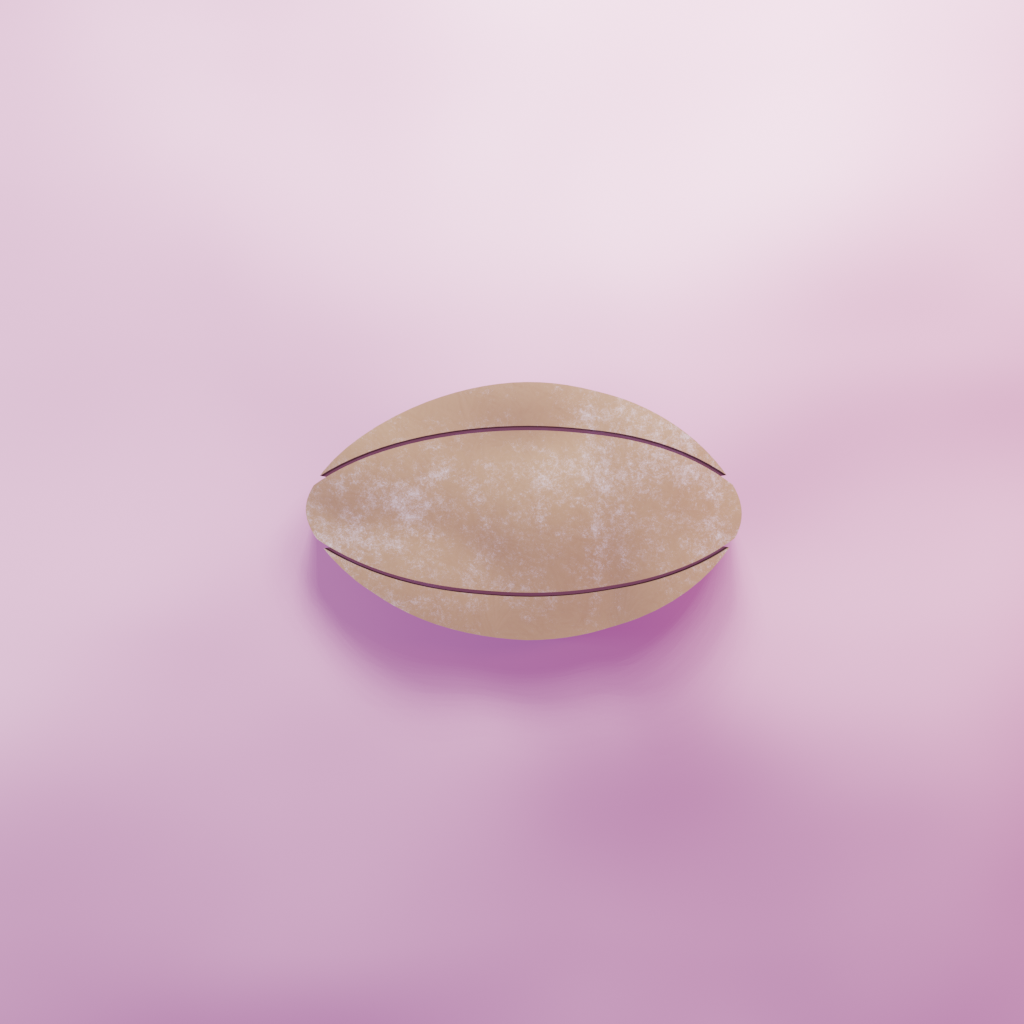 Rugby Ball Detail Cookie Cutter Biscuit dough baking sugar cookie gingerbread