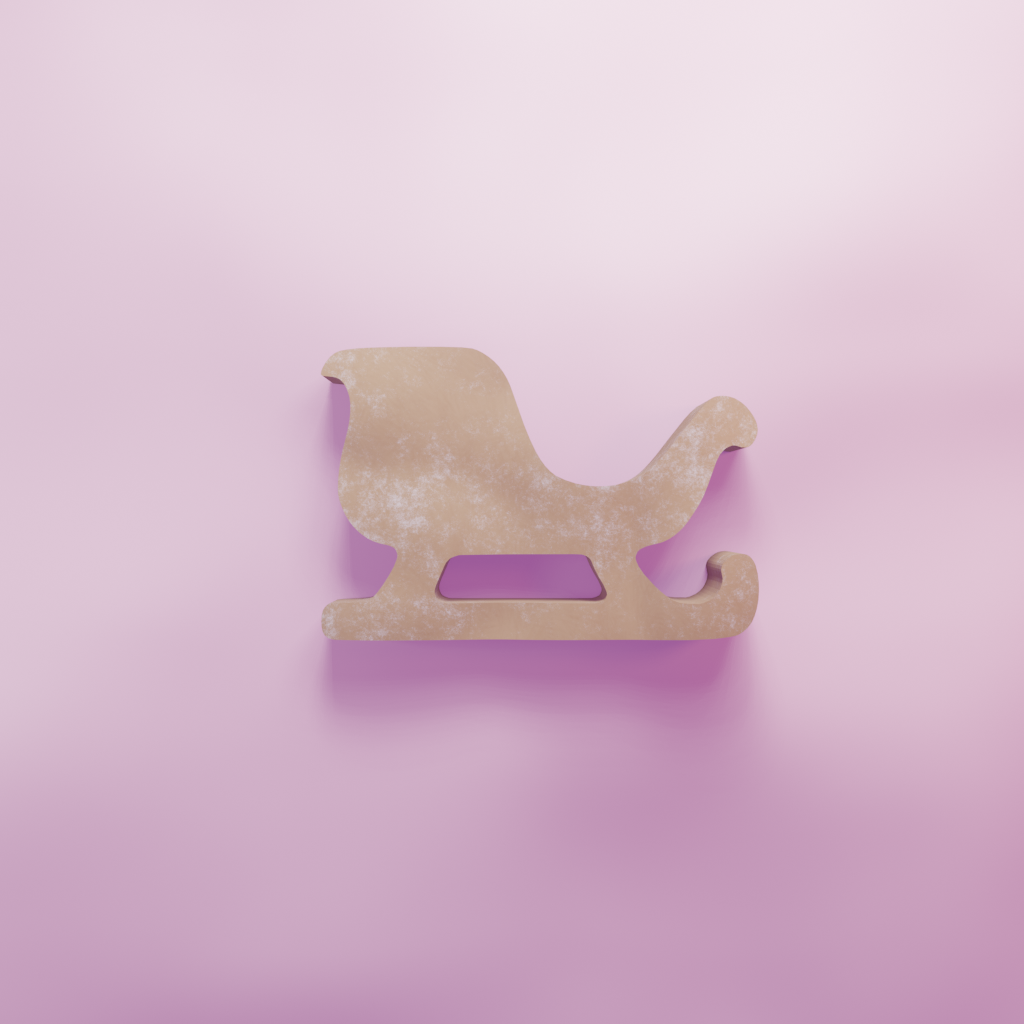 Sleigh Cookie Cutter Biscuit dough baking sugar cookie gingerbread