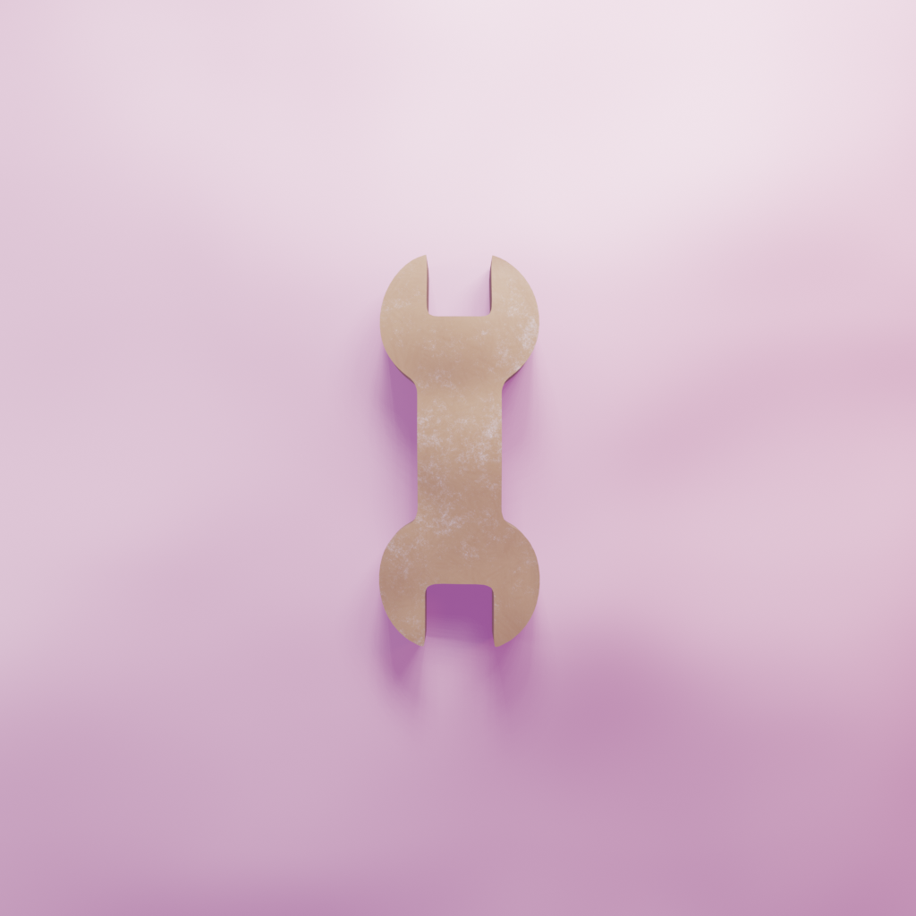 Spanner Chubby Cookie Cutter Biscuit dough baking sugar cookie gingerbread