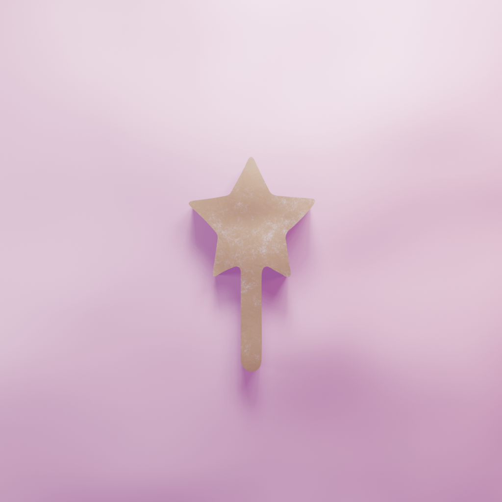 Star Wand Rounded Cookie Cutter Biscuit dough baking sugar cookie gingerbread