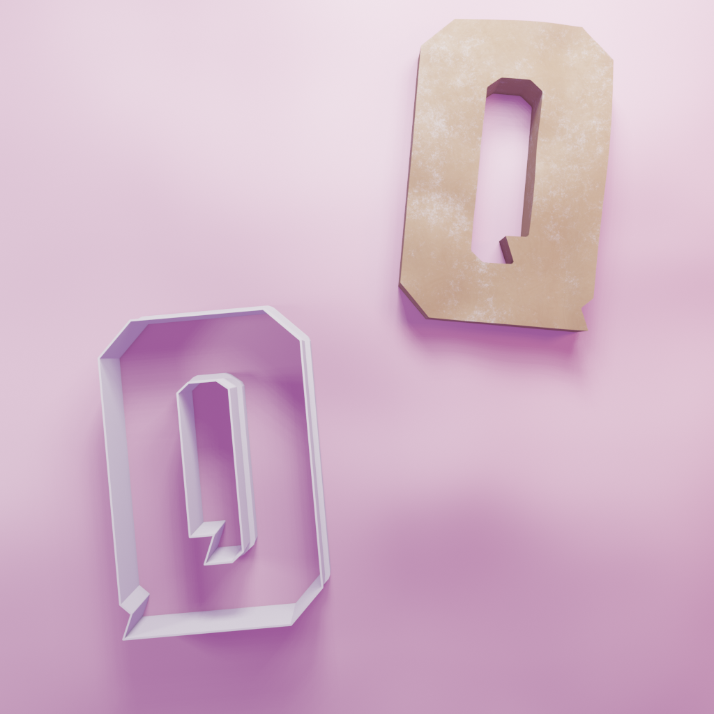 Varsity Q Cookie Cutter Biscuit dough baking sugar cookie gingerbread