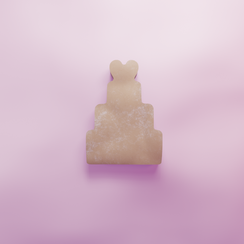 Wedding Cake Heart Top Cookie Cutter Biscuit dough baking sugar cookie gingerbread