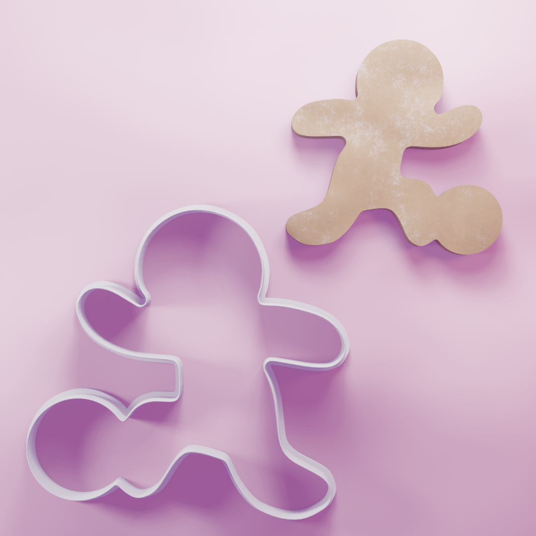 Gingerbread Person Playing Football Cookie Cutter