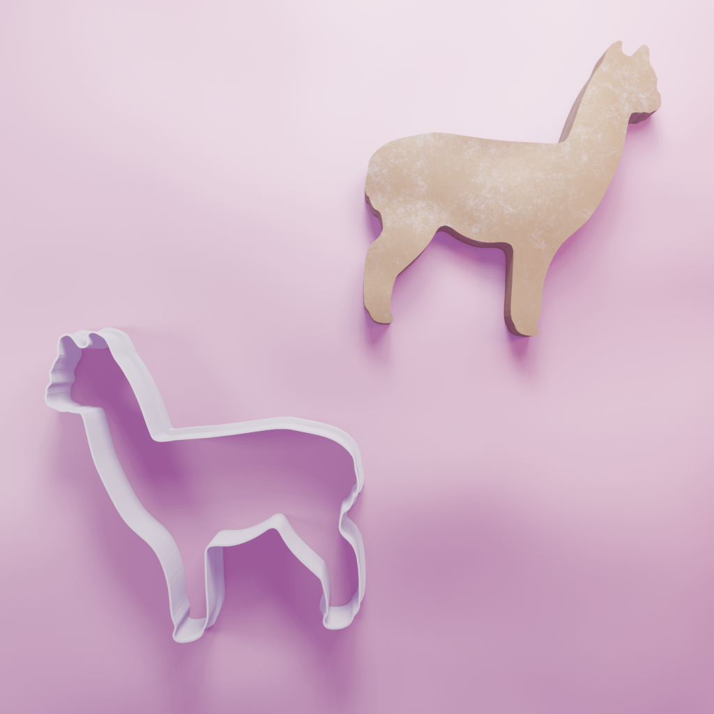 Alpaca Cookie Cutter Biscuit dough baking sugar cookie gingerbread