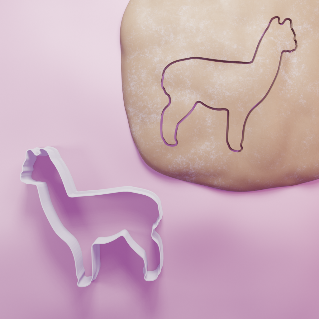 Alpaca Cookie Cutter Biscuit dough baking sugar cookie gingerbread