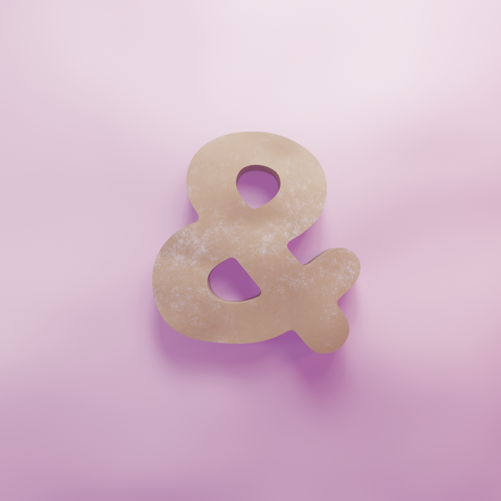 Ampersand Cookie Cutter Biscuit dough baking sugar cookie gingerbread