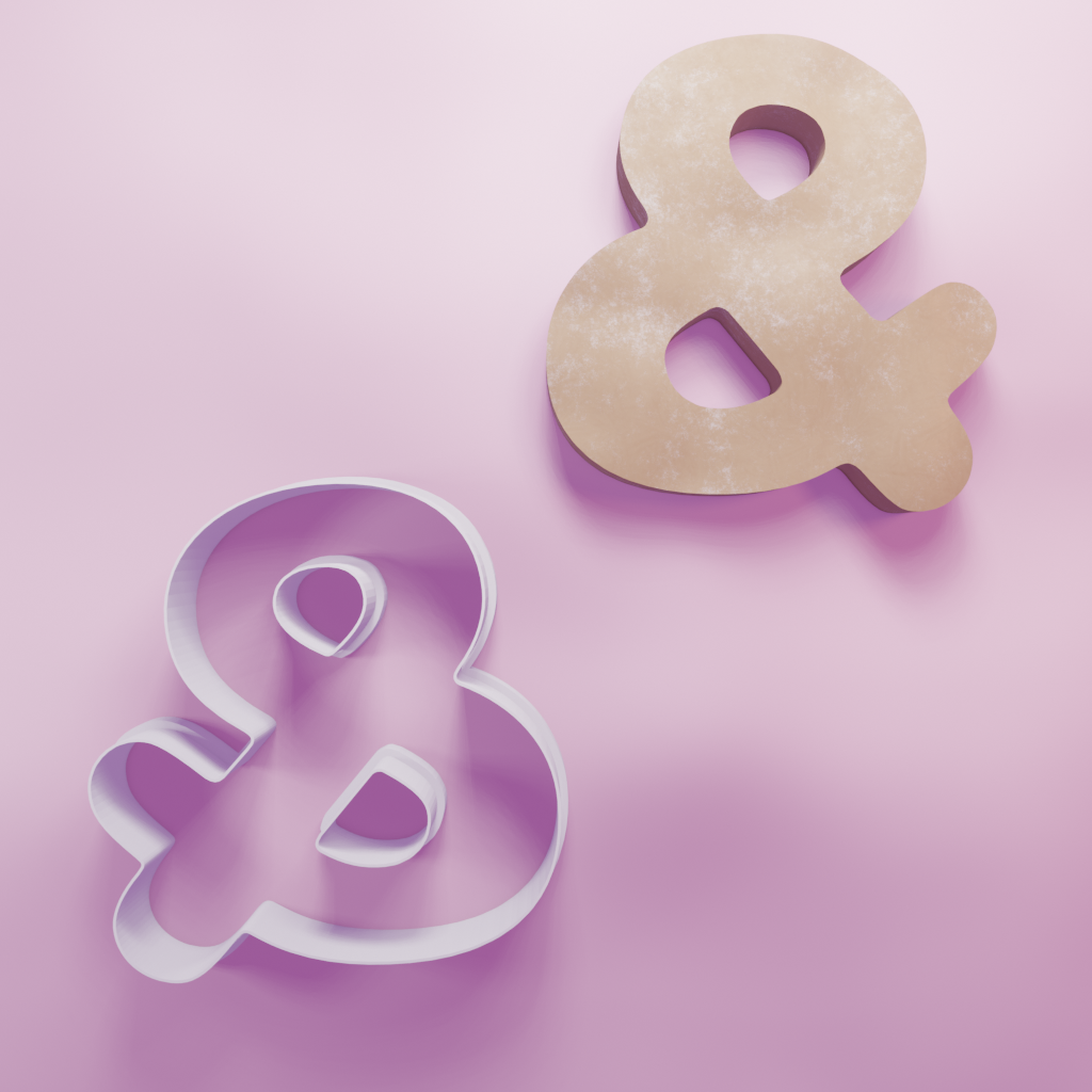 Ampersand Cookie Cutter Biscuit dough baking sugar cookie gingerbread