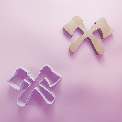 Axes Crossed Cookie Cutter Biscuit dough baking sugar cookie gingerbread