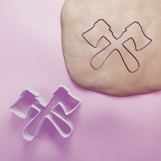 Axes Crossed Cookie Cutter Biscuit dough baking sugar cookie gingerbread