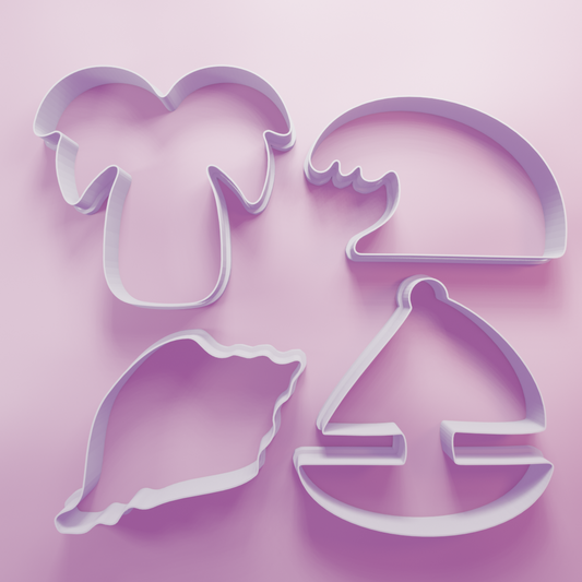 Beach 3 Pack – Cookie Cutters Biscuit dough baking sugar cookie gingerbread