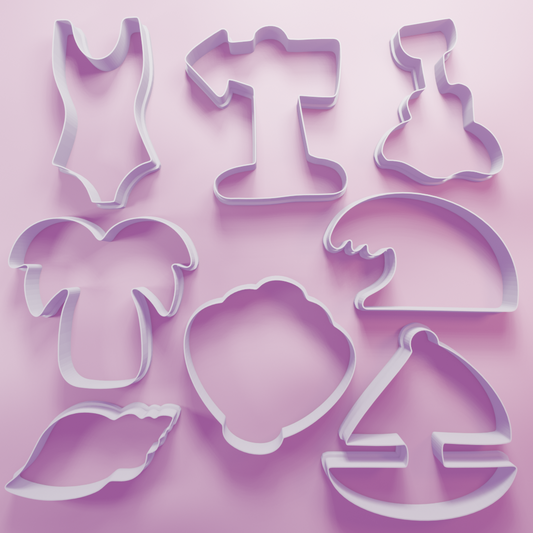 Beach 4 Pack – Cookie Cutters Biscuit dough baking sugar cookie gingerbread