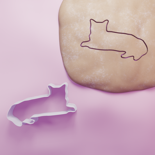 Cat Sitting Cookie Cutter Biscuit dough baking sugar cookie gingerbread
