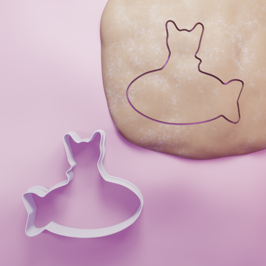 Cat with Fish Biscuit Cookie Cutter Biscuit dough baking sugar cookie gingerbread