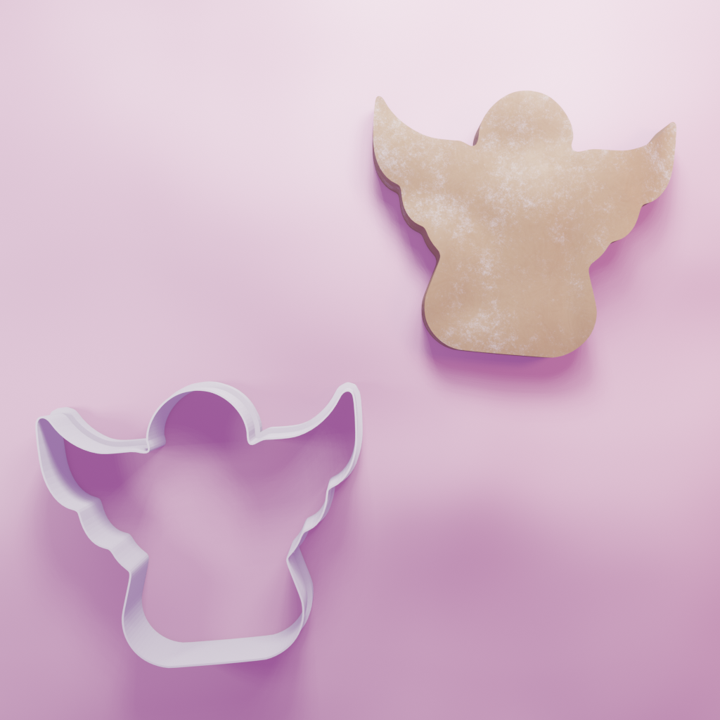 Christmas Angel wings up Cookie Cutter Biscuit dough baking sugar cookie gingerbread