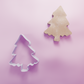 Christmas tree curvy Cookie Cutter Biscuit dough baking sugar cookie gingerbread