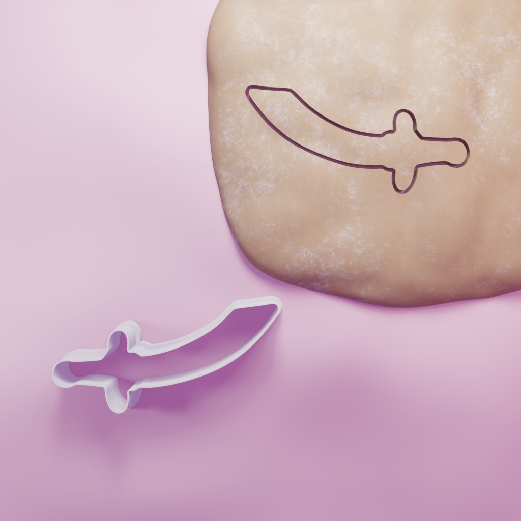 Curved Sword Cookie Cutter Biscuit dough baking sugar cookie gingerbread