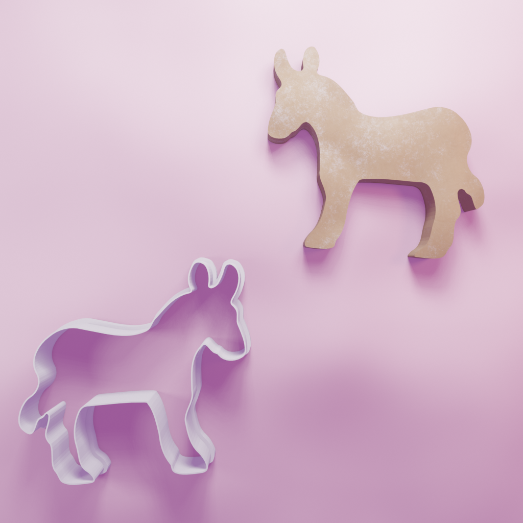 Donkey Cookie Cutter Biscuit dough baking sugar cookie gingerbread