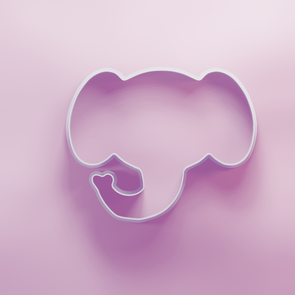 Elephant Head and Trunk Cookie Cutter Biscuit dough baking sugar cookie gingerbread